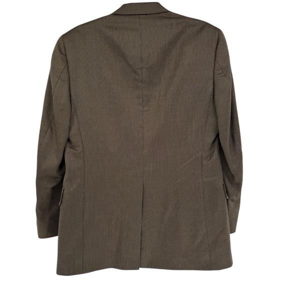 Hart Schaffner Marx Mens Size 38R Wool Blazer Sport Coat Suit Jacket Green/gold - Picture 2 of 10